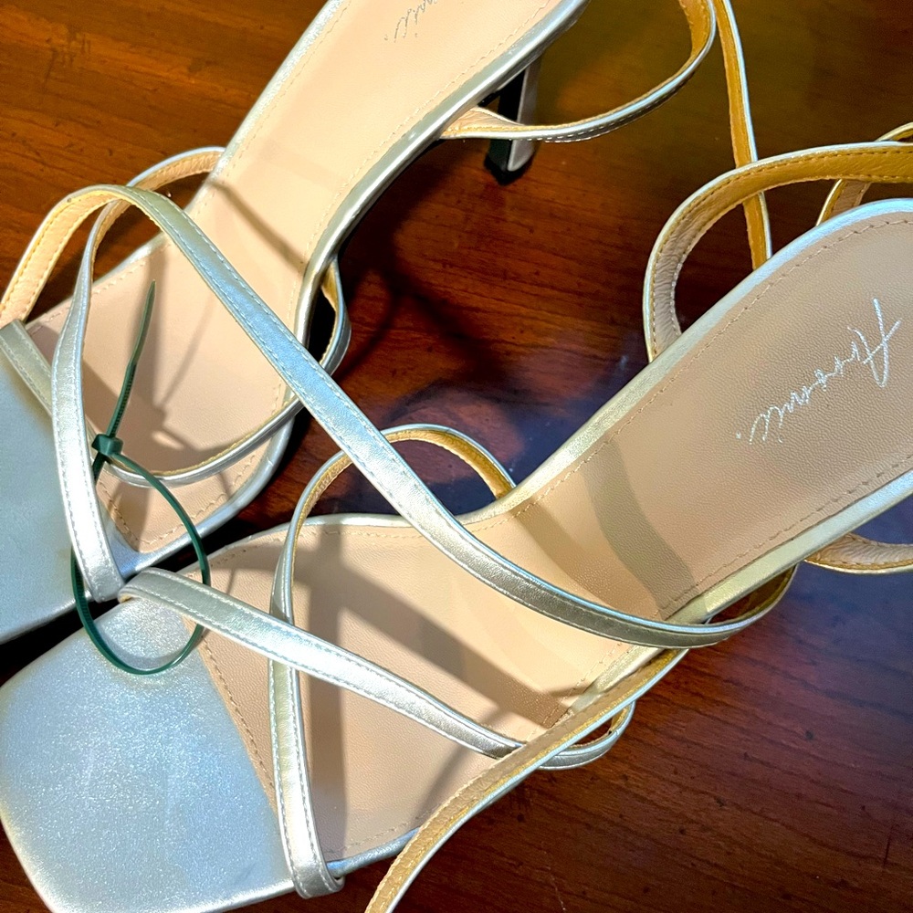Silver Heels sandals